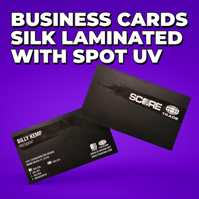 Silk Business Cards with Spot UV Silk Business Cards with Spot UV