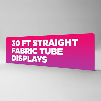30ft Straight Fabric Tube Display 30ft Straight Fabric Tube Display