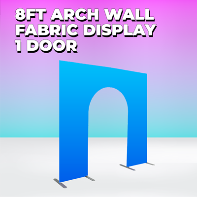 8ft Arch Wall 1 Door Fabric Display 8ft Arch Wall 1 Door Fabric Display