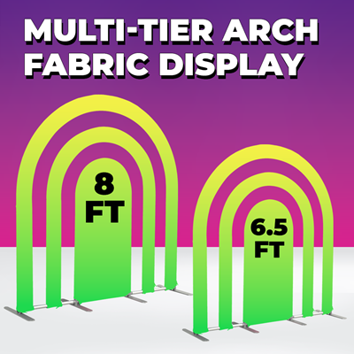 Multi-Tier Arch Fabric Display Multi-Tier Arch Fabric Display