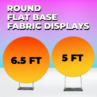 Round Flat Base Fabric Display