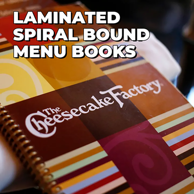 Laminated Spiral Menu Books