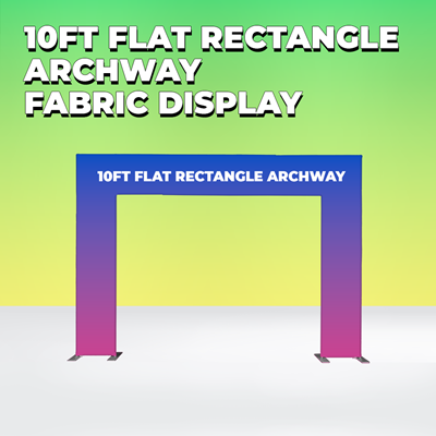 10ft Flat Rectangle Archway Fabric Display