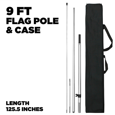9 Ft Flag Pole and Case
