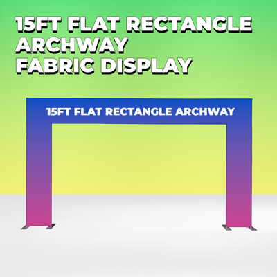 15ft Flat Rectangle Archway Fabric Display