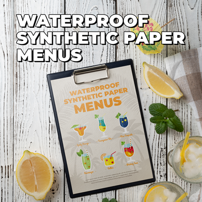 Waterproof Synthetic Paper Menus