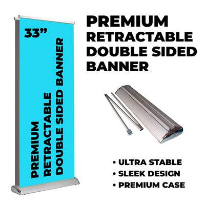 Retractable Premium Banner Stands Double Sided