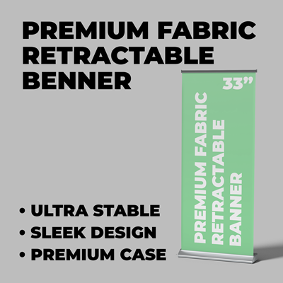 Retractable Premium Fabric Banner Stands