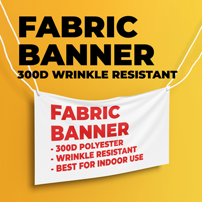 Fabric Banners 300D Wrinkle Resistant Polyester