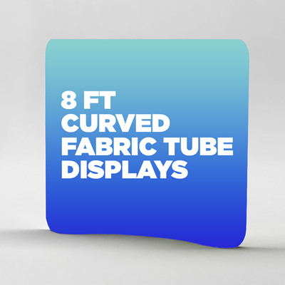 8ft Curved Fabric Tube Display