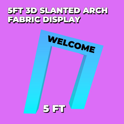 5ft 3D Slanted Arch Fabric Display