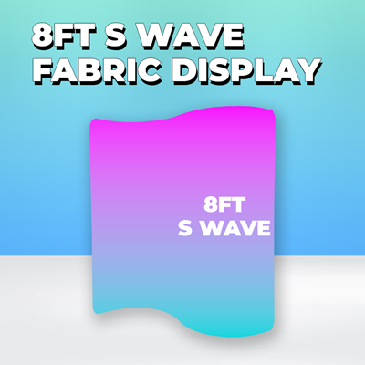 8ft S Wave Fabric Display