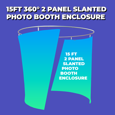 15ft 360° 2 Panel Slanted Photo Booth Enclosure