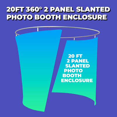 20ft 360° 2 Panel Slanted Photo Booth Enclosure