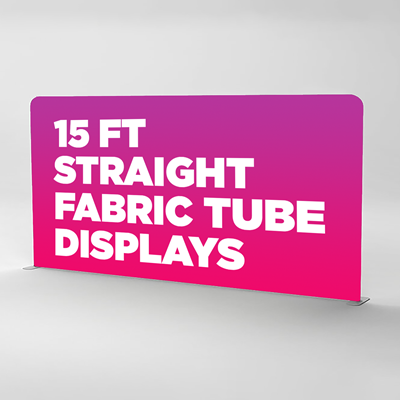 15ft Straight Fabric Tube Display