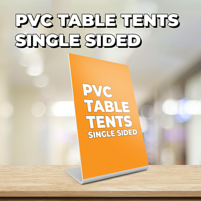PVC Table Tents Single Sided