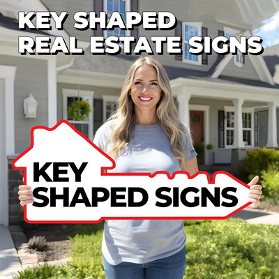 Key Shaped Real Estate Signs