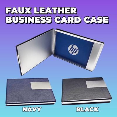 Faux Leather Business Card Case