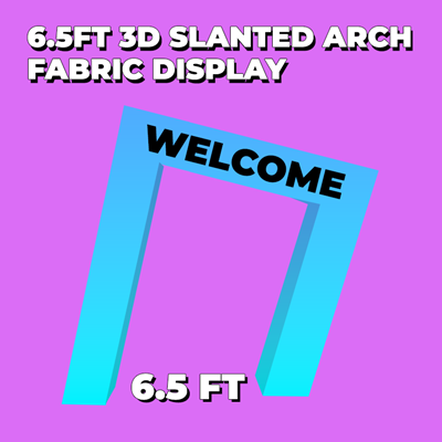 6.5ft 3D Slanted Arch Fabric Display