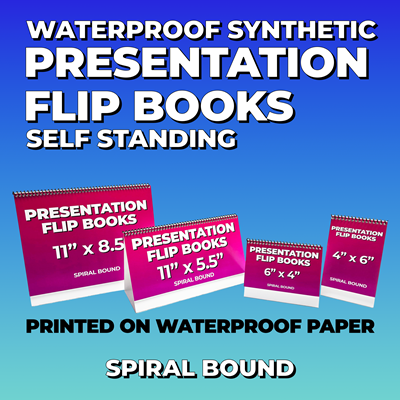 Waterproof Synthetic Paper Presentation Flip Books