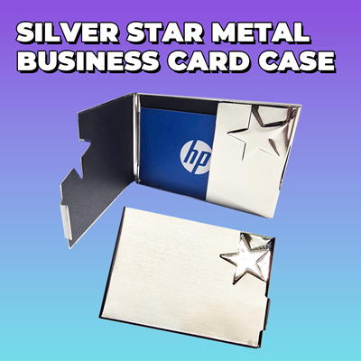Silver Star Metal Business Card Case