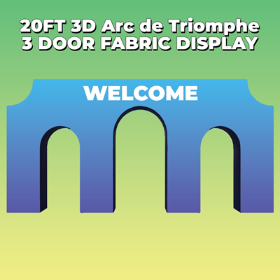 20ft 3D Arc de Triomphe Fabric Display