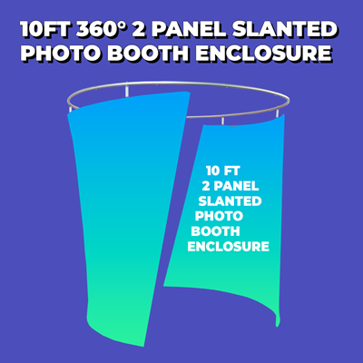 10ft 360° 2 Panel Slanted Photo Booth Enclosure